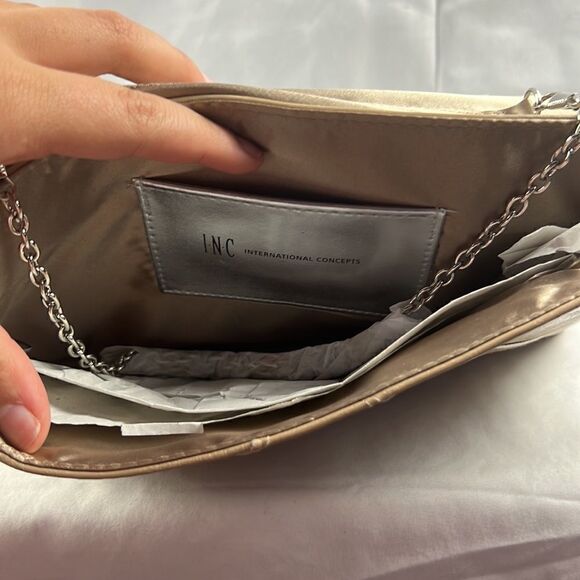 NWOT INC International Concepts Tan Clutch/Purse - Picture 3 of 4